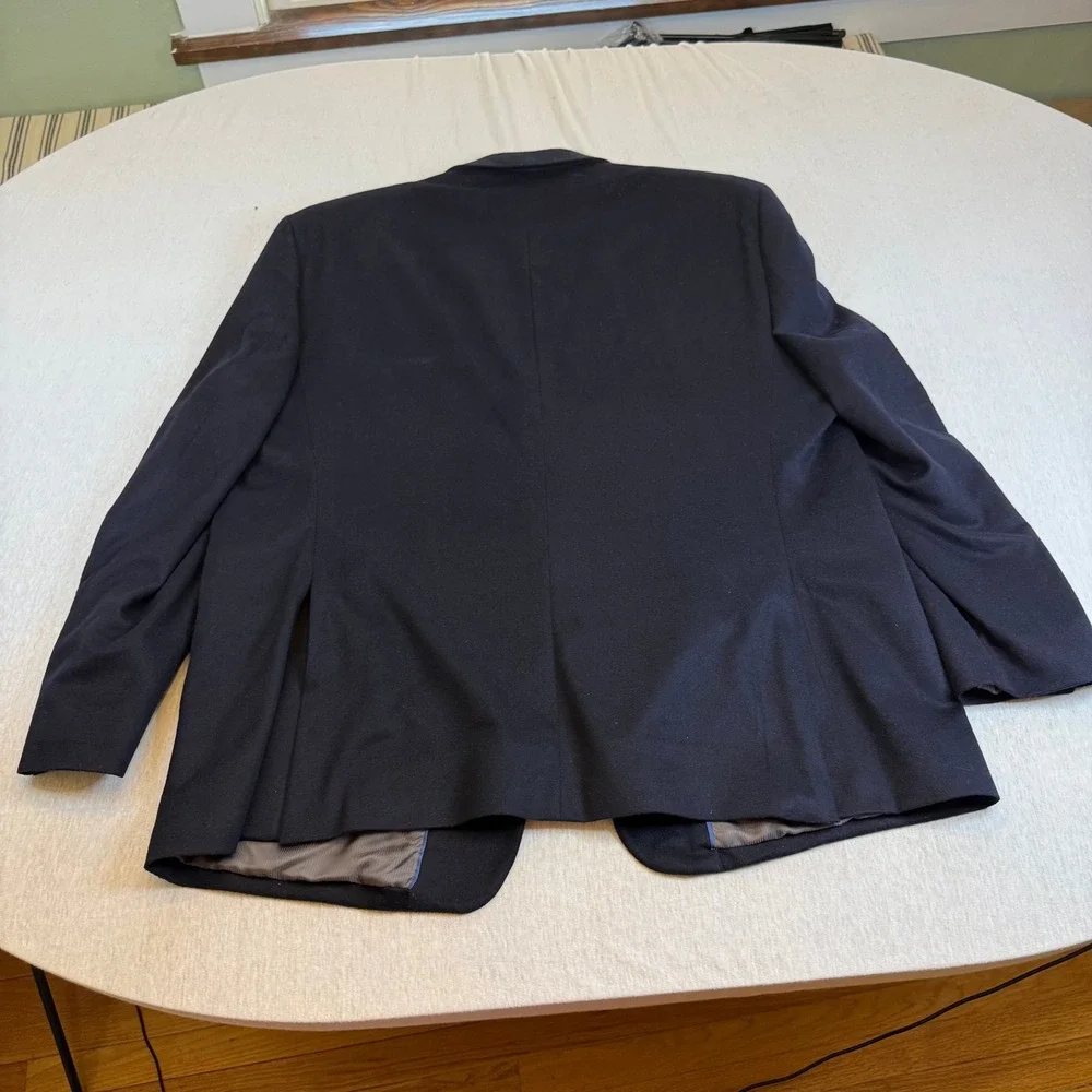 NWOT Jos A Bank Signature Collection Navy Blue 100% Cashmere Blazer‎ Coat 52R